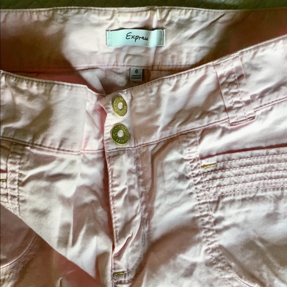 Express Pink Cotton Shorts - Picture 2 of 2